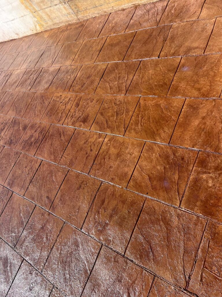 Hormigón impreso imitación piedra,